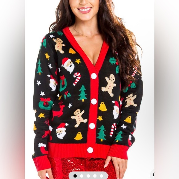 Tipsy Elves Women’s Cookie Cutter Cardigan Sweater Size XL - Picture 1 of 8